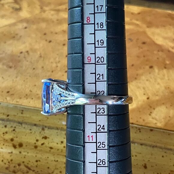 Color Changing Fluorite Tanzanite Sterling Silver Ring Size 10 - Picture 10 of 11